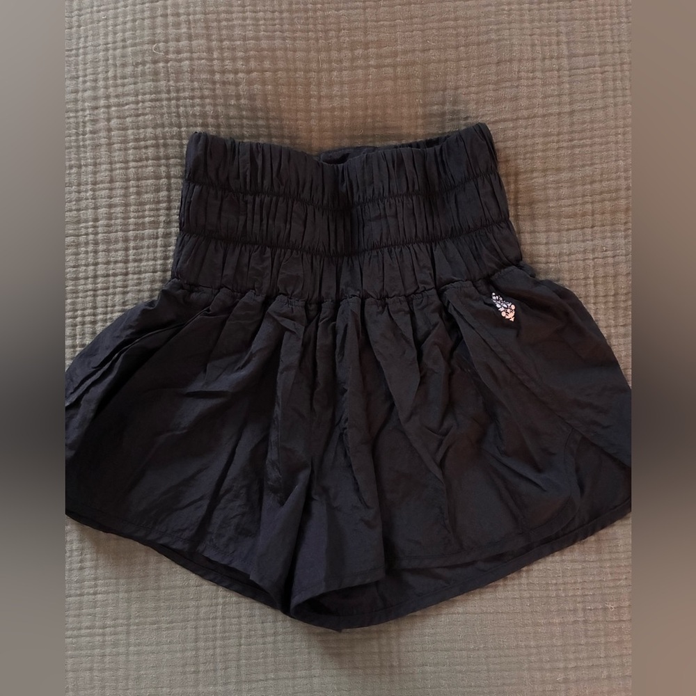 Free People Movement Black Women's High-Waisted Shorts